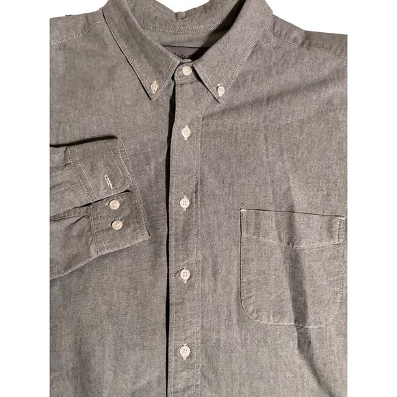 Eddie Bauer Gray XLT tall Men’s‎ Button Down - Picture 3 of 6